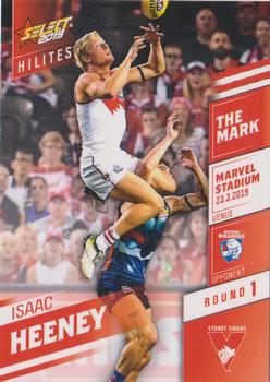2019 Select AFL Hilites #SH1 Isaac Heeney Front